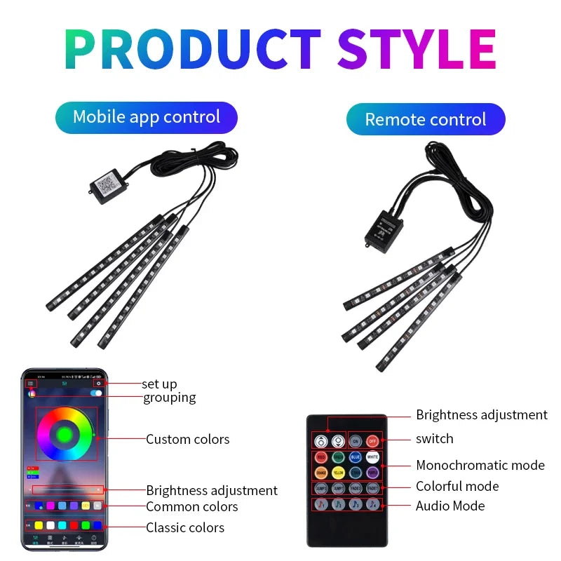 DriveGlow™ RGB Footwell Light Kit